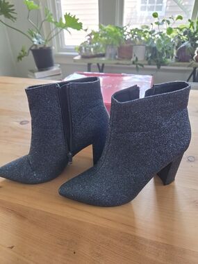 Sparkle Navy Ankle Boots